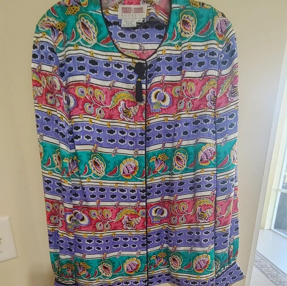 Maggie London Silk Blouse Women's Size 10 - Picture 7 of 9